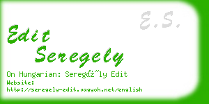 edit seregely business card